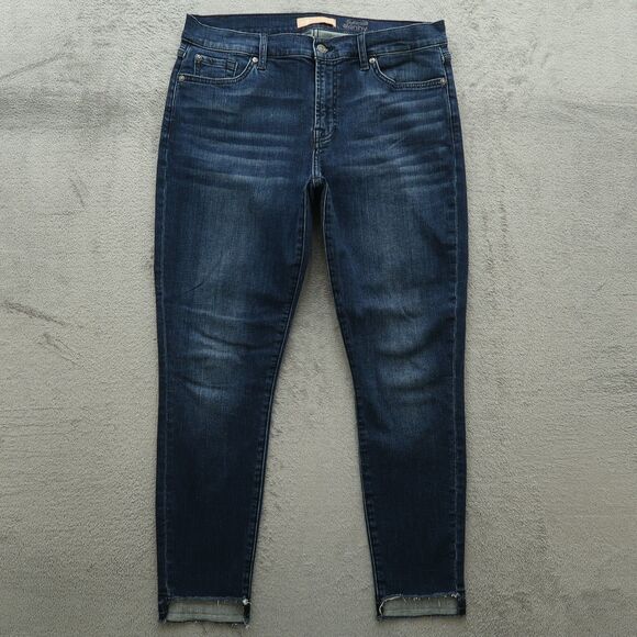 7 For All Mankind Jeans Women's Size 32 Blue Mid-Rise Ankle Skinny 28" Inseam - Picture 1 of 16